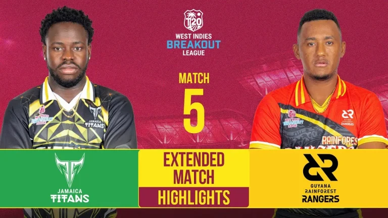 Epic Thriller: Jamaica Titans vs Guyana Rainforest’s 3-Run Nail-Biter!